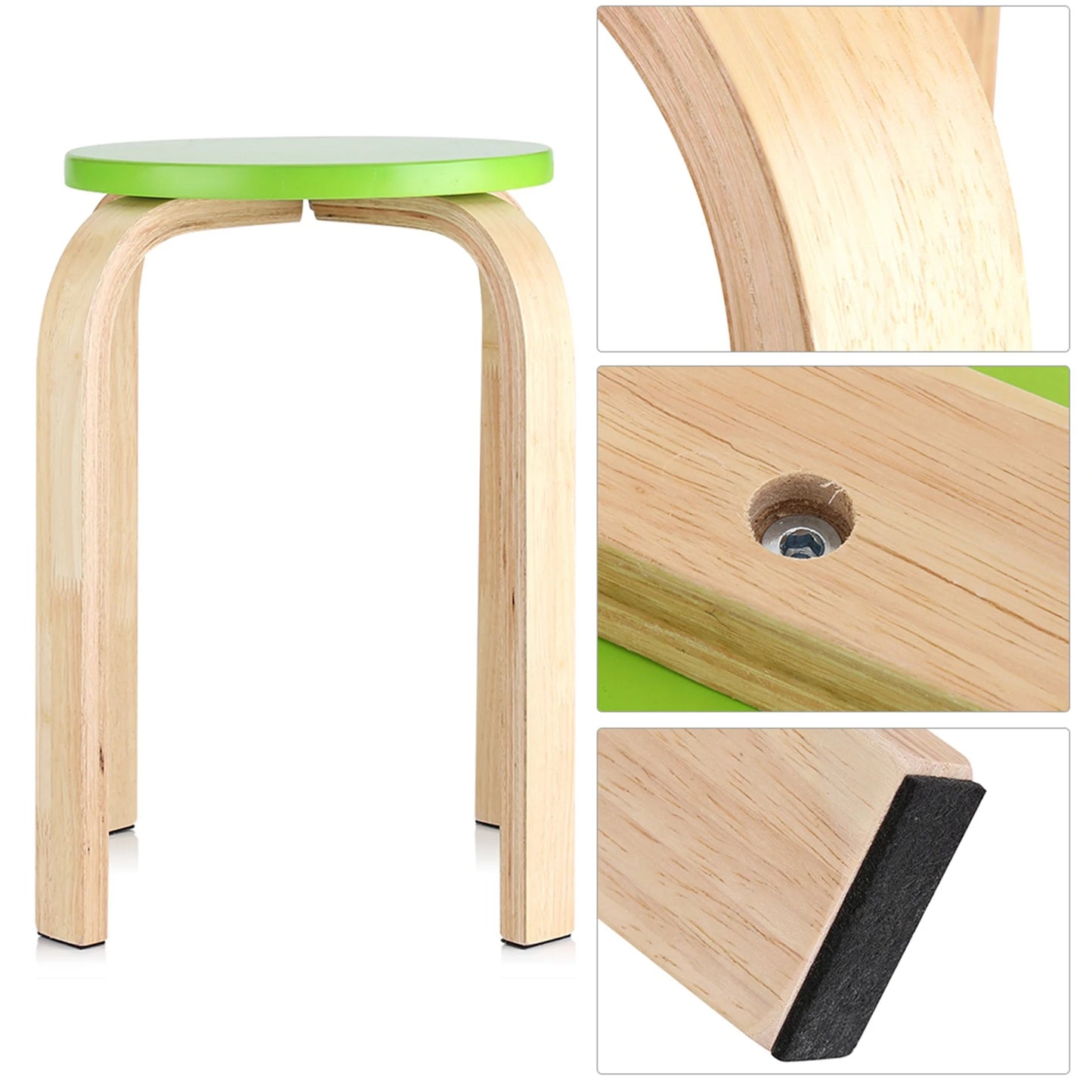 Anti-Slip Bent Wood Stacking Stool Candy Color Home Furniture Kids Room Decor Bentwood Stool Stool Kids Stool Wooden Stool