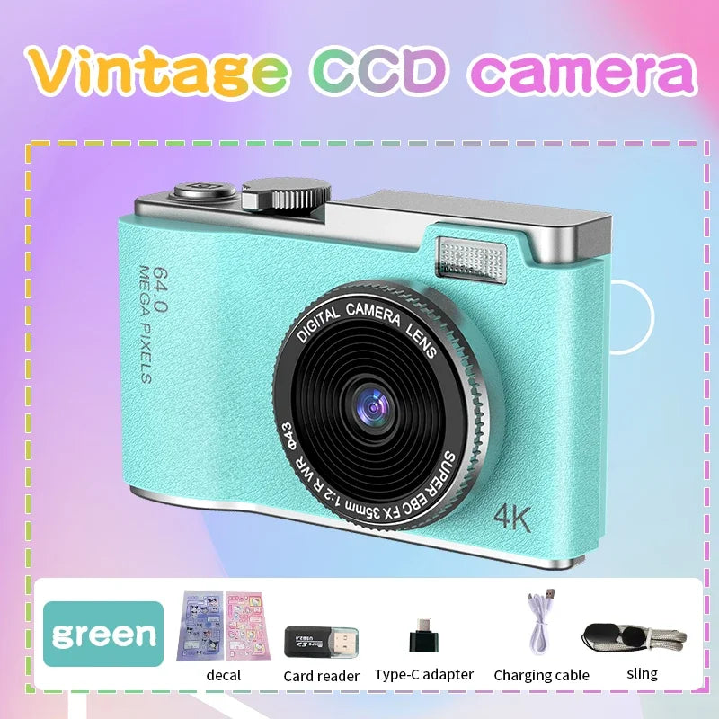 48MP HD 1080P Digital Camera for Beginners 2.4' screen with 16xzoom Front and Rear Dual Camera Camera for Kid Adult Gift