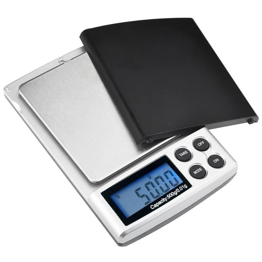 500gx0.01g Gram Weight Scales LCD Display Gold Silver Jewelry Scale High Precision Kitchen Scales for Diamond Weighting