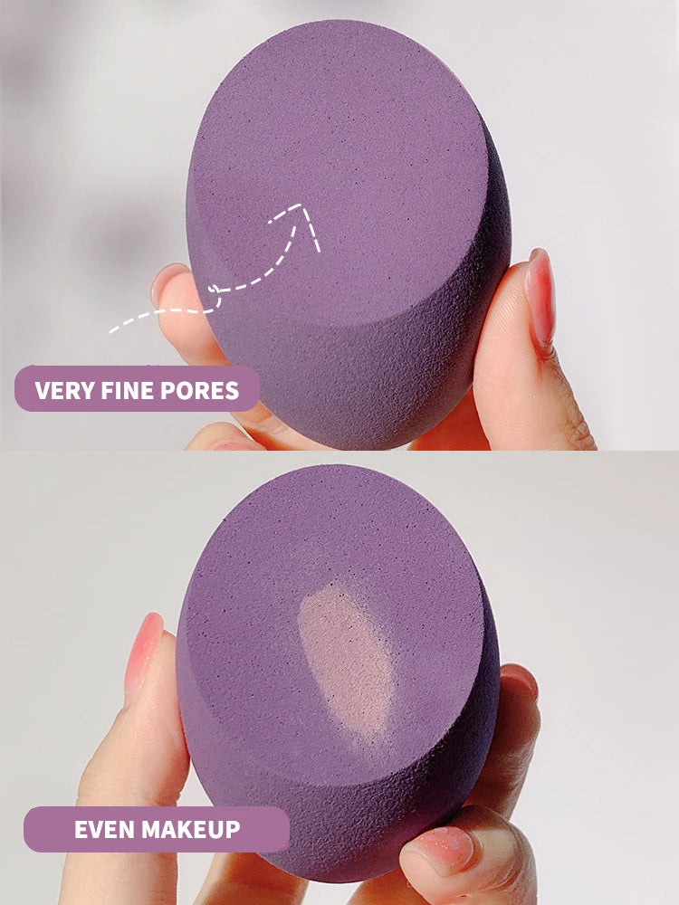 4Pcs Makeup Sponge Powder Puff Dry & Wet Combined Beauty Cosmetic Ball Powder Puff Bevel Cut Make Up Sponge Foundation Tools