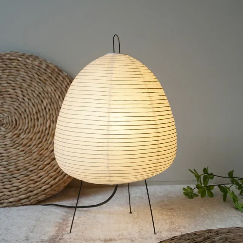 Japanese Wabi Sabi Noguchi Rice Paper Lamp Nordic Retro Living Room Bedroom Home Decoration Bedside Standing Lamp