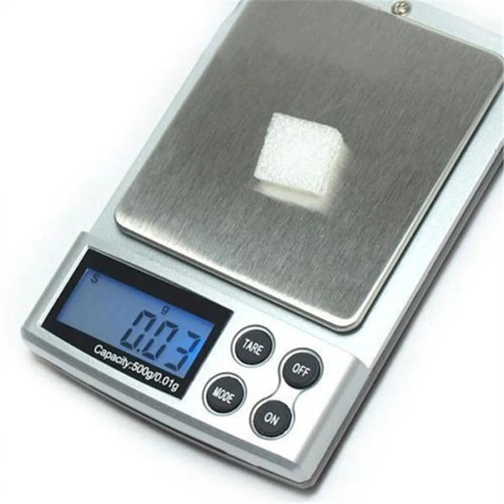 500gx0.01g Gram Weight Scales LCD Display Gold Silver Jewelry Scale High Precision Kitchen Scales for Diamond Weighting