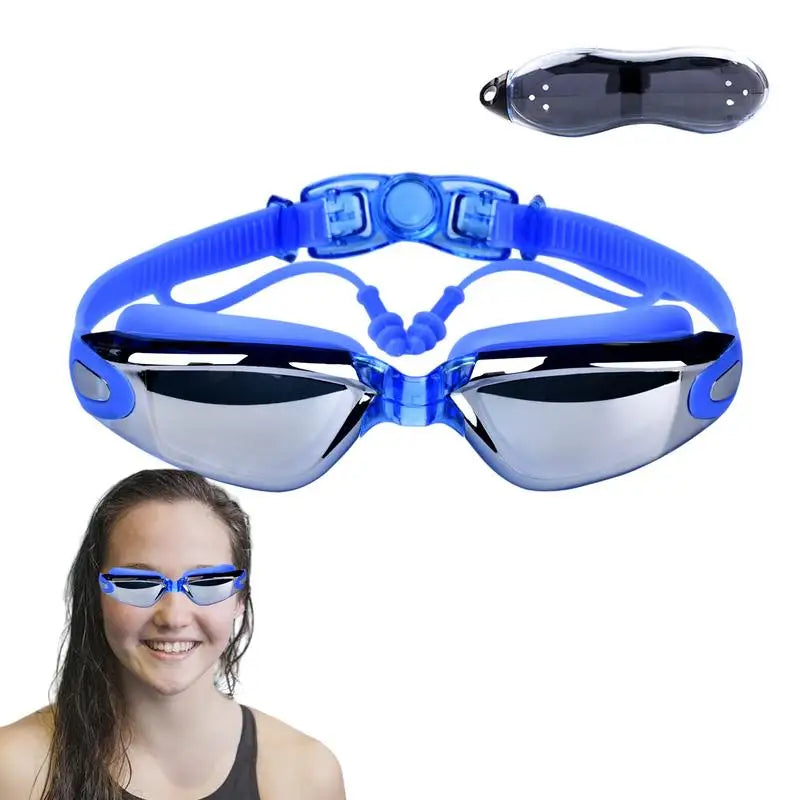 Swimming Goggles Swimming Goggles With Earplug Uv Protection Clear Anti-Fog Lenses Swim Goggles For Men Women Youth