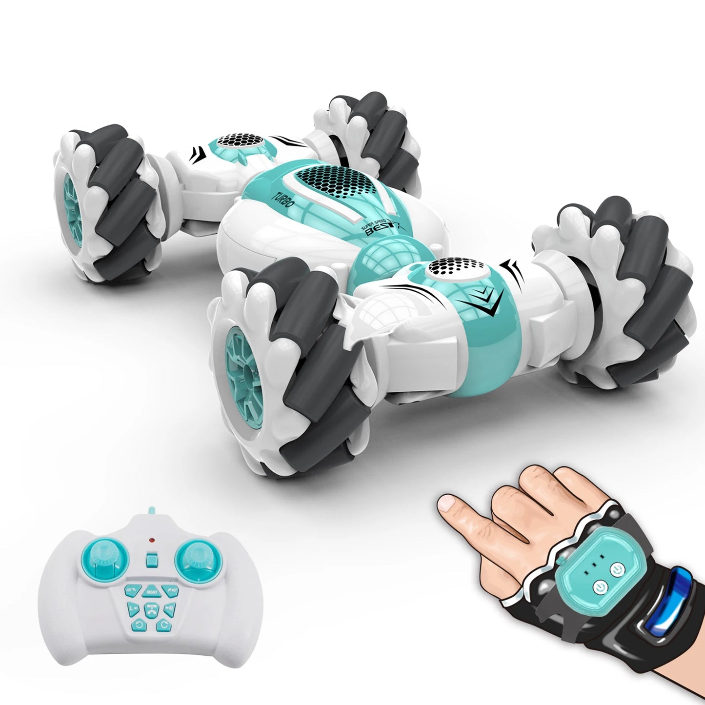 S-012 RC Stunt Car Remote Control Watch Gesture Sensor Deformable Electric Toy Cars New2.4GHz 4WD Rotation kids Christmas gifts