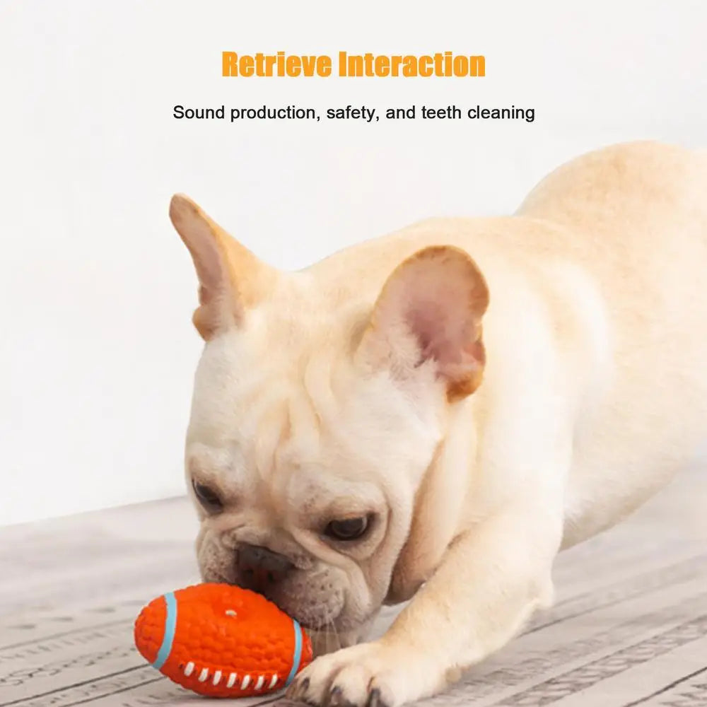 Dog Squeaky Teething Ball Funny Soft Puppy Chewing Sports Ball Squeaky Toy Pet Accessories Interactive Puppy Squeaky Sports Ball