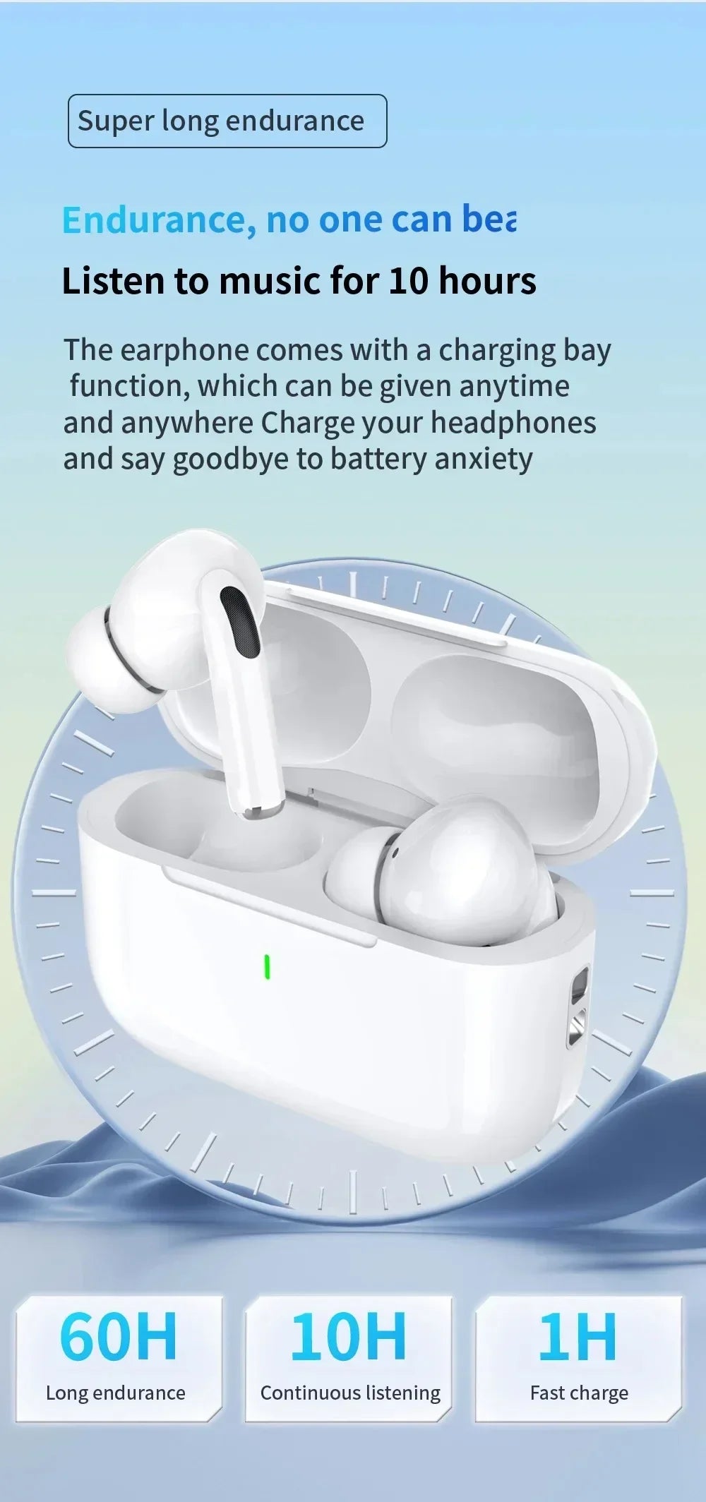 NEW Wireless Earphones Bluetooth 5.3 Headphones In Ear Noise Cancell Stereo Music Earbuds Touch Control Earbuds With Microphone