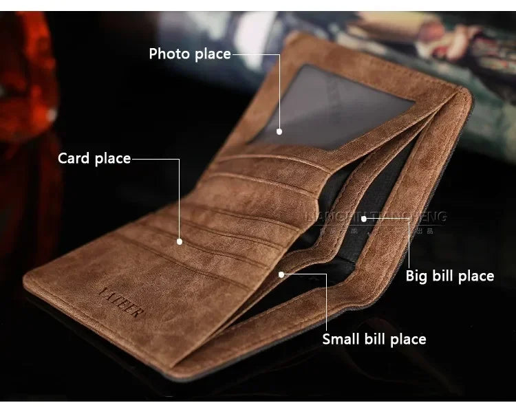 New Purse Wallets for Men with Checkbook Holder Small Canvas Purses New Design Dollar Slim Purse Money Clip Wallet 2023