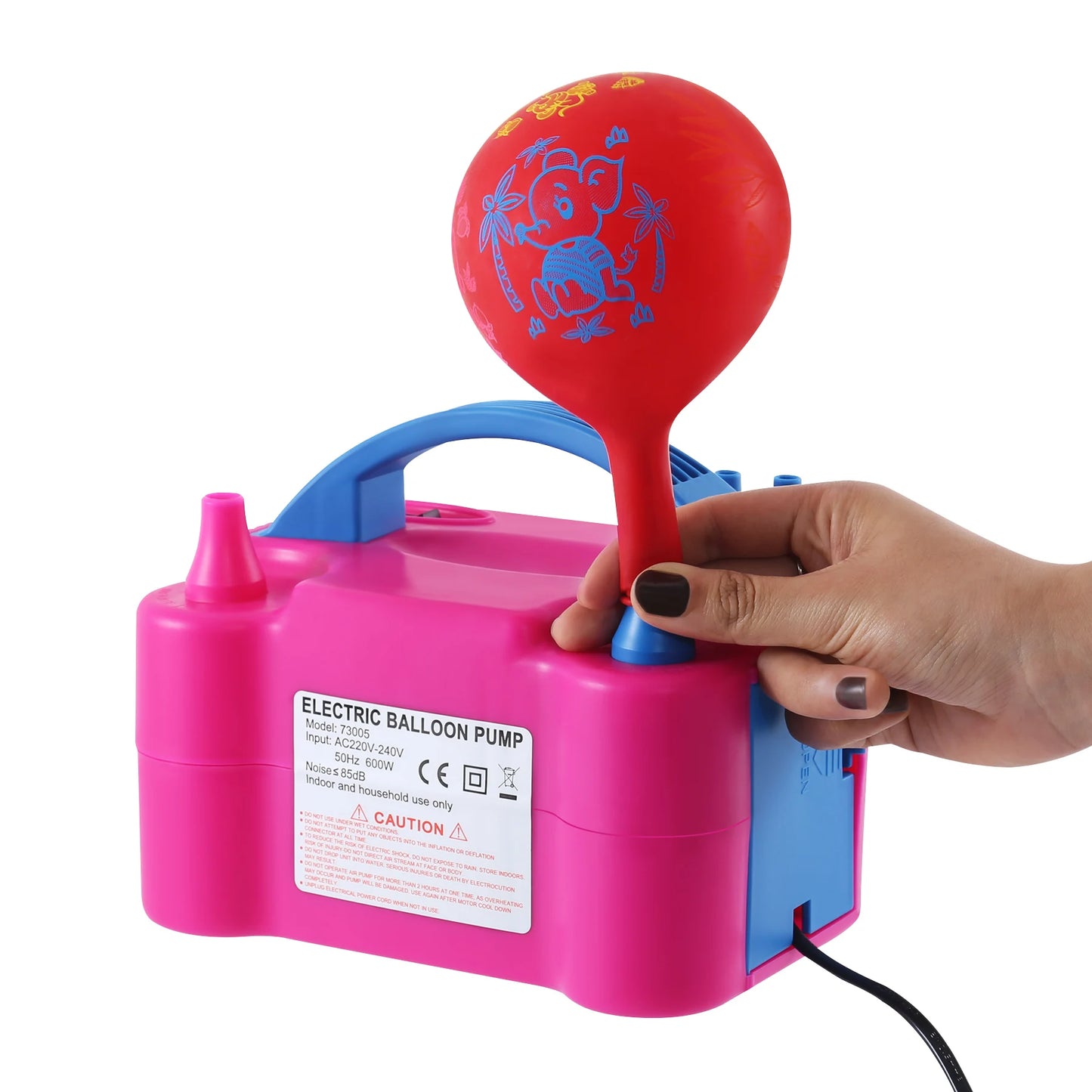 220V Balloon Air Pump Electric High Power Two Nozzle Air Blower Balloon Portable Inflatable Pump For Home Wedding Party