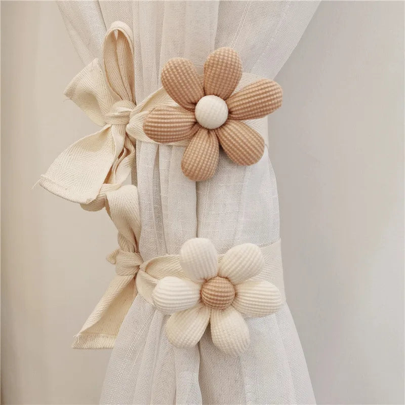 1pc Cute Three-dimensional Flower Curtain Tieback - Simple and Stylish Hanging Ornament for Bedroom and Living Room Decor