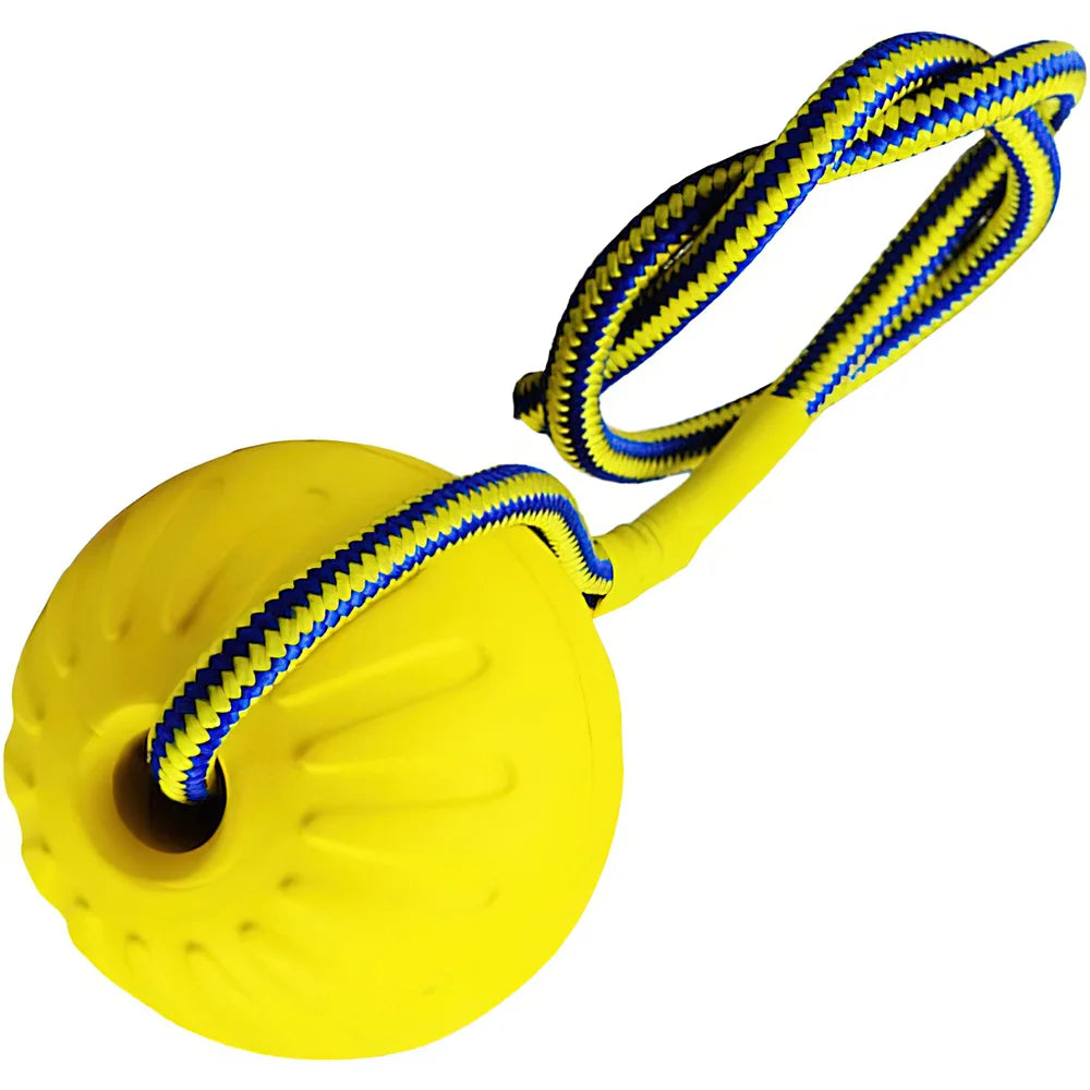 Pet Dog Toys EVA Ball Toys with Rope Interactive Tug of War Toy for Large Dogs Elastic Floating Training Chew Toys Dog Supplies