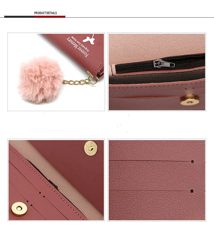 High Quality PU Leather Clutch For Women / Long Wallet With Butterfly Print Fashion Card Holder Purse