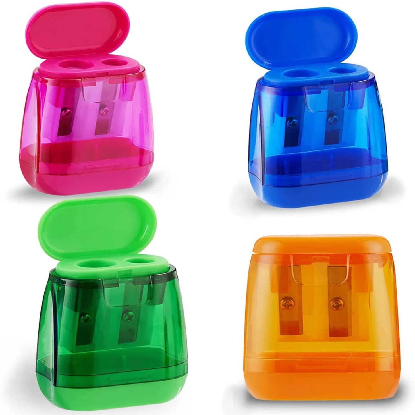 4pcs Colored Pencil Sharpener, Manual Pencil Sharpener Dual Holes, for  Adults Students School Class  Office