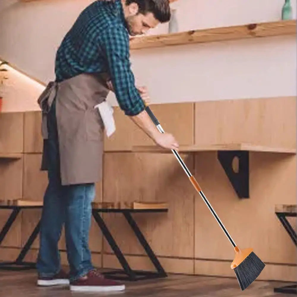 Broom And Dustpan Combo Folding Upright Broom And Dust Pan Indoor Cleaning Tool For Apartment Household Kitchen