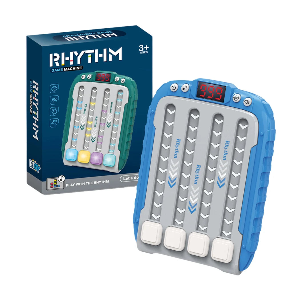 Interactive Handheld Rhythm Game Machine Travel Toy Rhythm Handheld Console Game Birthday Christmas Gifts for Kids