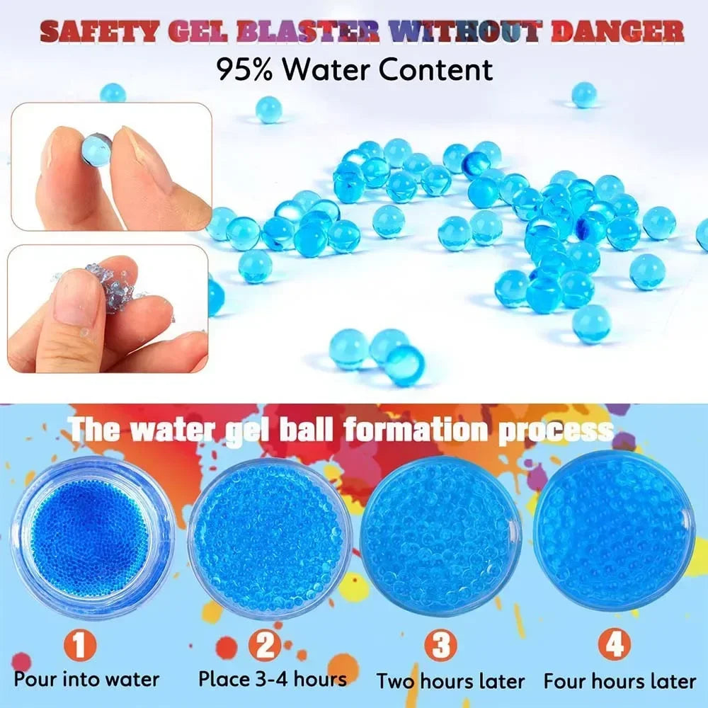 50000 Growing Water Ball Beads Ammo For  Gun Glock Pistol Toy Guns M416