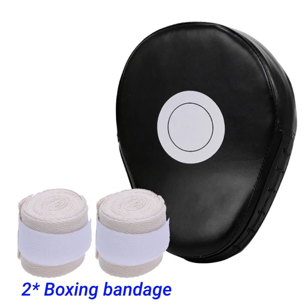 Martial Arts Training Curved Boxing Pad PU Leather Punching Bag Muay Thai Taekwondo Sanda Kickboxing Boxing Focus Pad Hand Targe