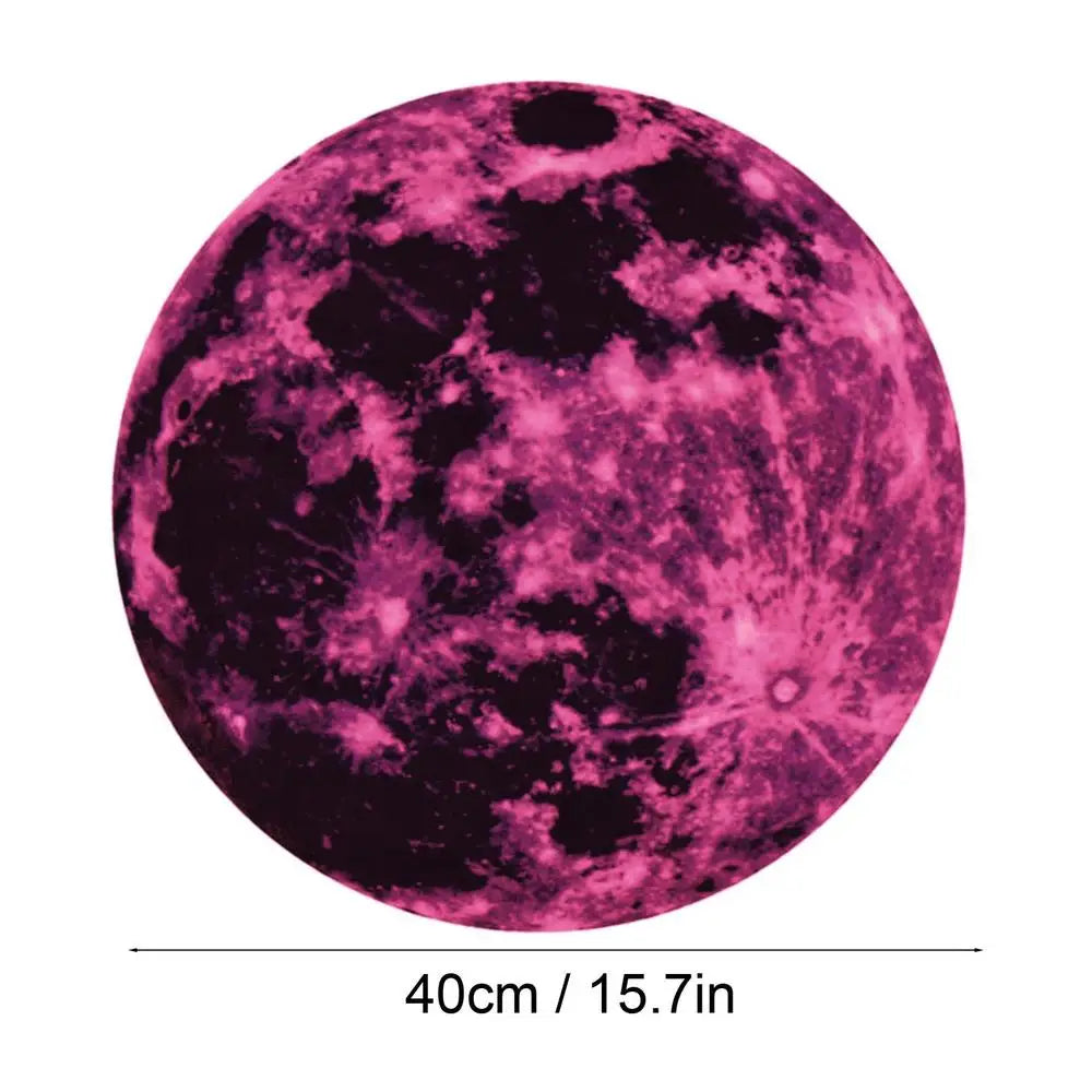 5/12/20/30/40CM Luminous Moon Wall Stickers Aesthetic PVC Fluorescent Self-Adhesive Decal Home Living Room Bedroom Wallpaper