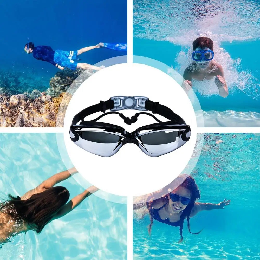 Swimming Goggles Swimming Goggles With Earplug Uv Protection Clear Anti-Fog Lenses Swim Goggles For Men Women Youth