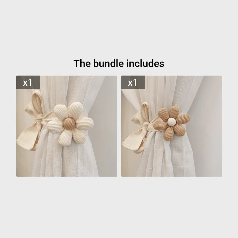 1pc Cute Three-dimensional Flower Curtain Tieback - Simple and Stylish Hanging Ornament for Bedroom and Living Room Decor