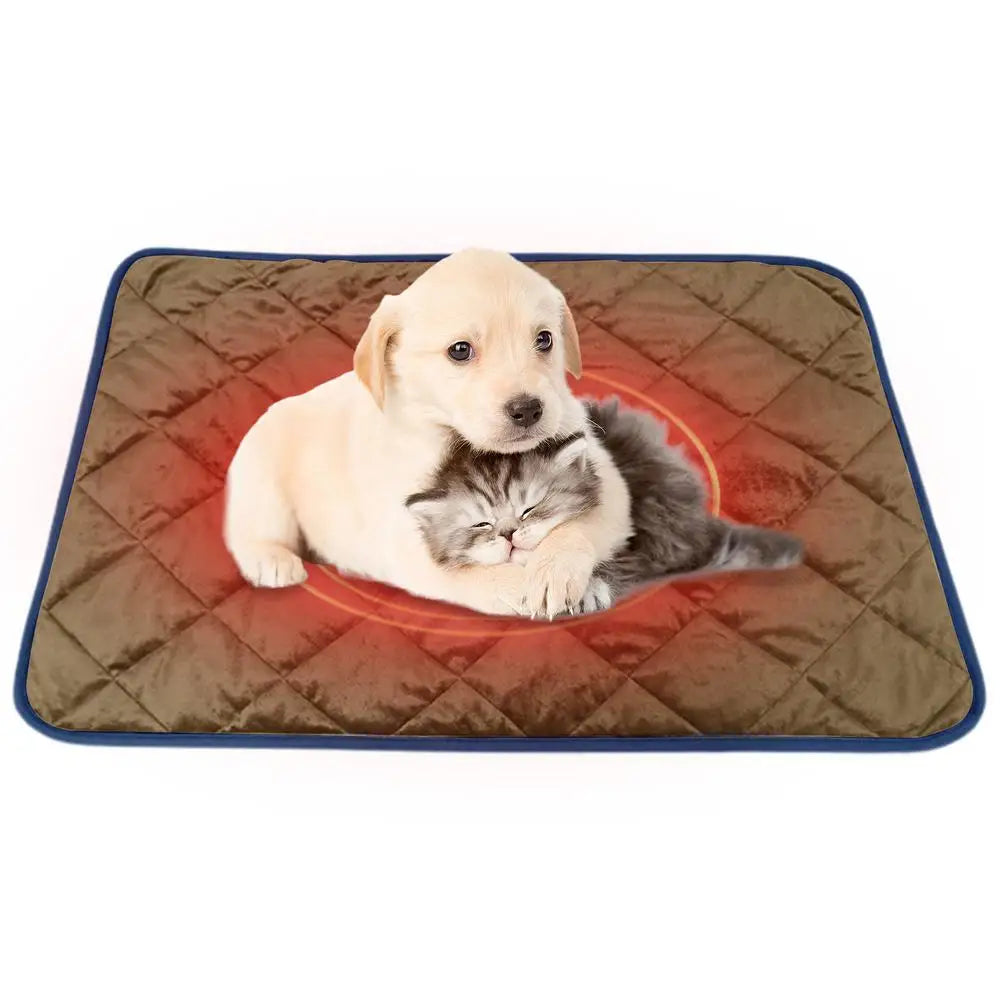 Heating Pad For Cats Self-Warming Pet Blanket Cat Pad Soft Thermal Blanket Warming Mat Anti Slip Heated Mat Pet Bed Supplies