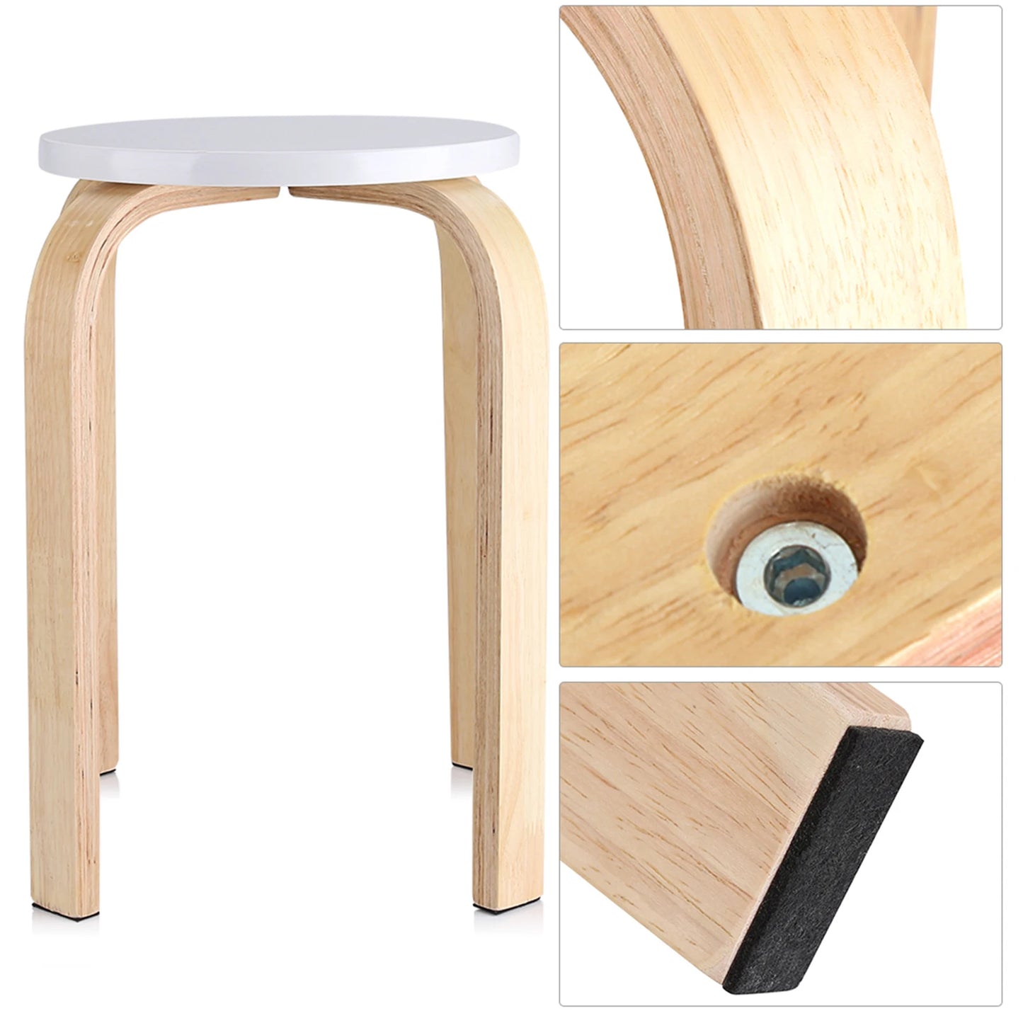 Anti-Slip Bent Wood Stacking Stool Candy Color Home Furniture Kids Room Decor Bentwood Stool Stool Kids Stool Wooden Stool