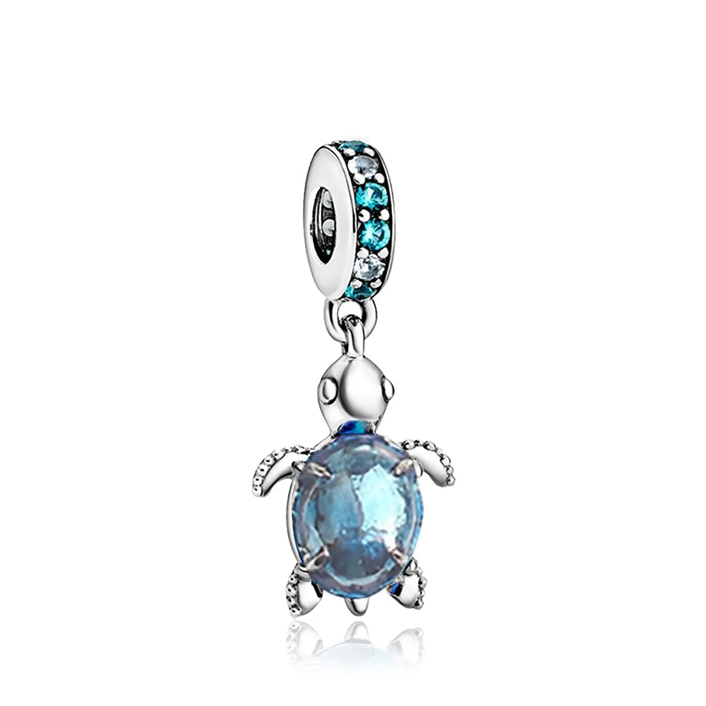 Mini Blue Turtle Alloy Stainless Steel DIY Fits For Bracelets Charm Jewelry Fashion And Cute Decoration For Necklace Or Bracelet