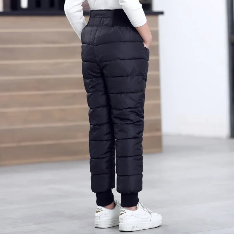 Children Trousers Winter New Boys Girls Thicken Outer Wear Warm Pants Waterproof Ski Children'S Clothing Long Pants