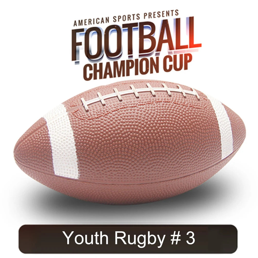 Teenagers Rugby Ball American Football Anti Slip Child Toys Footballs with Inflator Children Game Ball for Kids Students