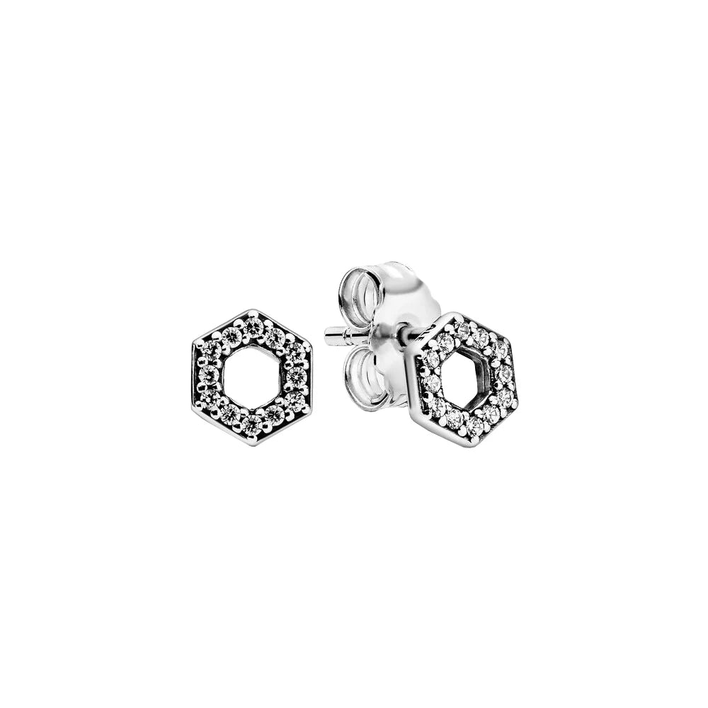 925 Sterling Silver Celestial Sparkling Star&Snowflake Stud Earrings Fit Original Charm Jewelry Party Gifts For Women