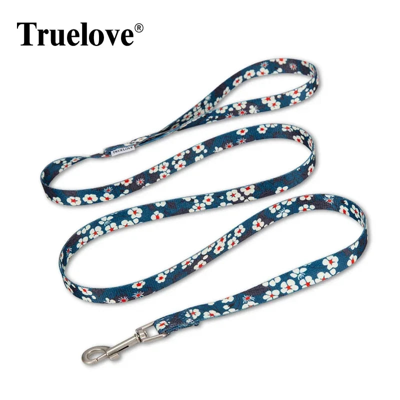 Truelove Floral Pet Leash Spring Design Small Boys Girls Dogs Cats Lihgtweight Rope Running Training Dog Leash Polyester TLL3113