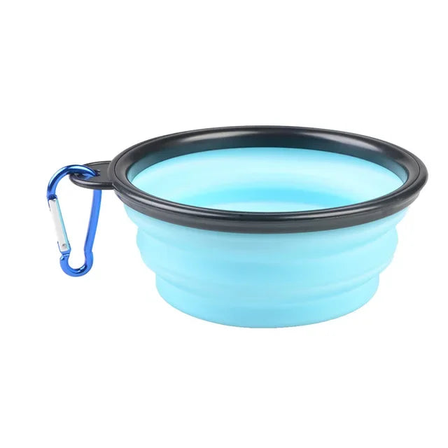 New 1000ml Large Collapsible Dog Pet Folding Silicone Bowl Outdoor Travel Portable Puppy Food Container Feeder Dish Bowl