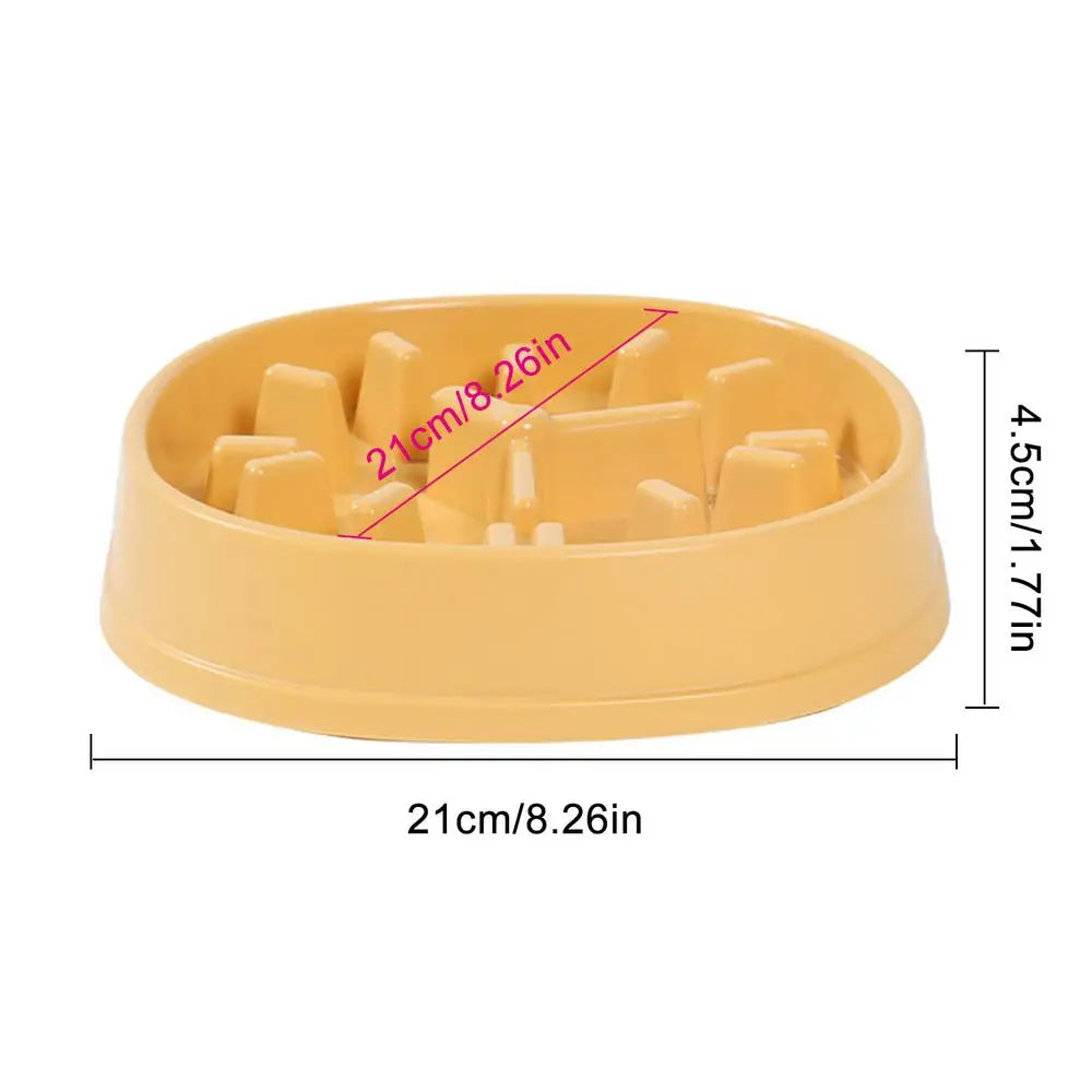 Pet Dog Bowl Dog Slow Feeder Bowl Puppy Cat Slow Eating Dish Bowl Anti-Gulping Food Plate Feeding Dog Cat Food Bowl Pet Supplies