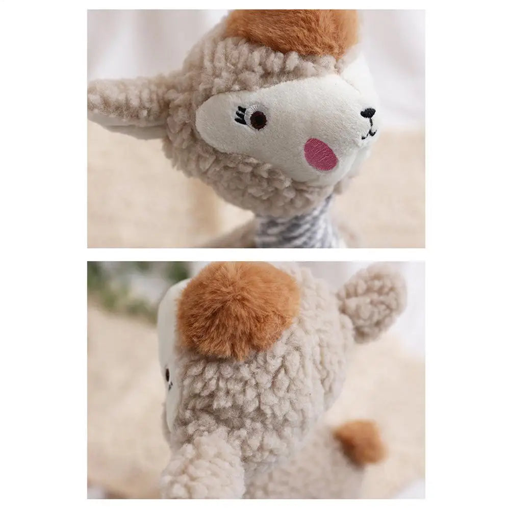 Dog Toys Stuffed Alpaca Chew Squeaking Pet Toy Cute Plush Puzzle Interactive Toy For Dog Cat Chew Squeaky Pet Molar Toy