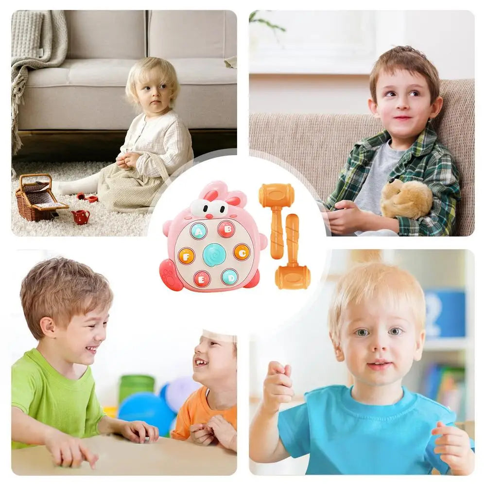 Kids Hammering Toy Cute Bunny Funny Game Machine Hammer Developmental Learning Toy Fun Activities For Kids Early Learning Hand E