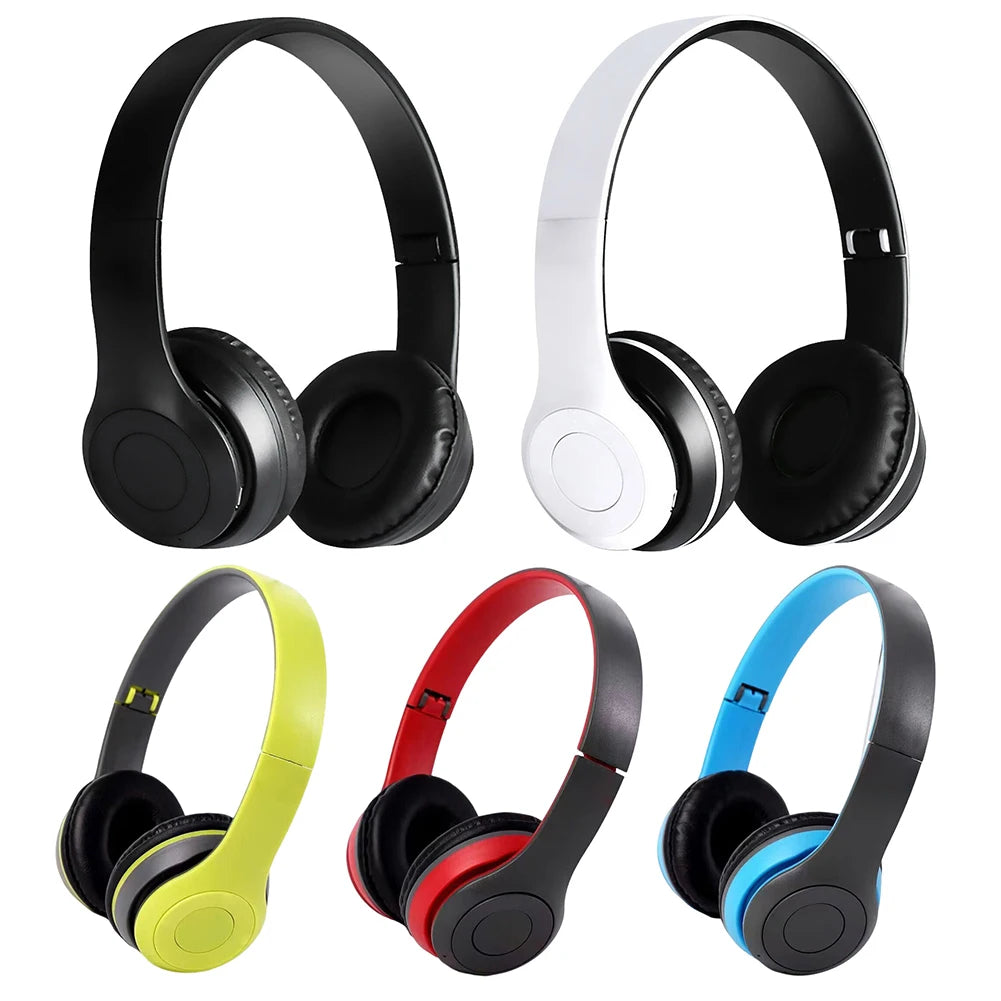 P47 Wireless Over Ear Headset Noise Cancelling Bluetooth-Compatible 5.0 Sports Game Headset Support Hands-Free for Smartphone