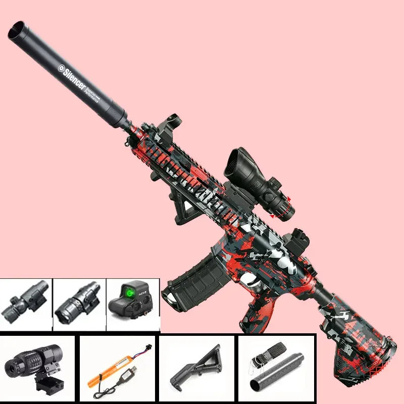 M416 Water Gel Guns Electric Manual 2 Modes Toy Gun 98CM Weapons Hydrogel Guns Rifle Automatic Shooting Toy for Boys Adults CS