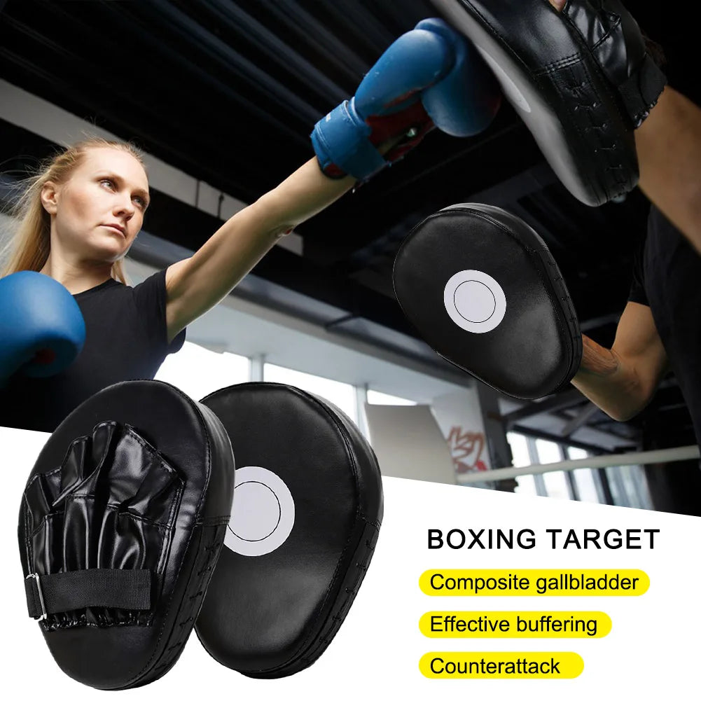 Martial Arts Training Curved Boxing Pad PU Leather Punching Bag Muay Thai Taekwondo Sanda Kickboxing Boxing Focus Pad Hand Targe