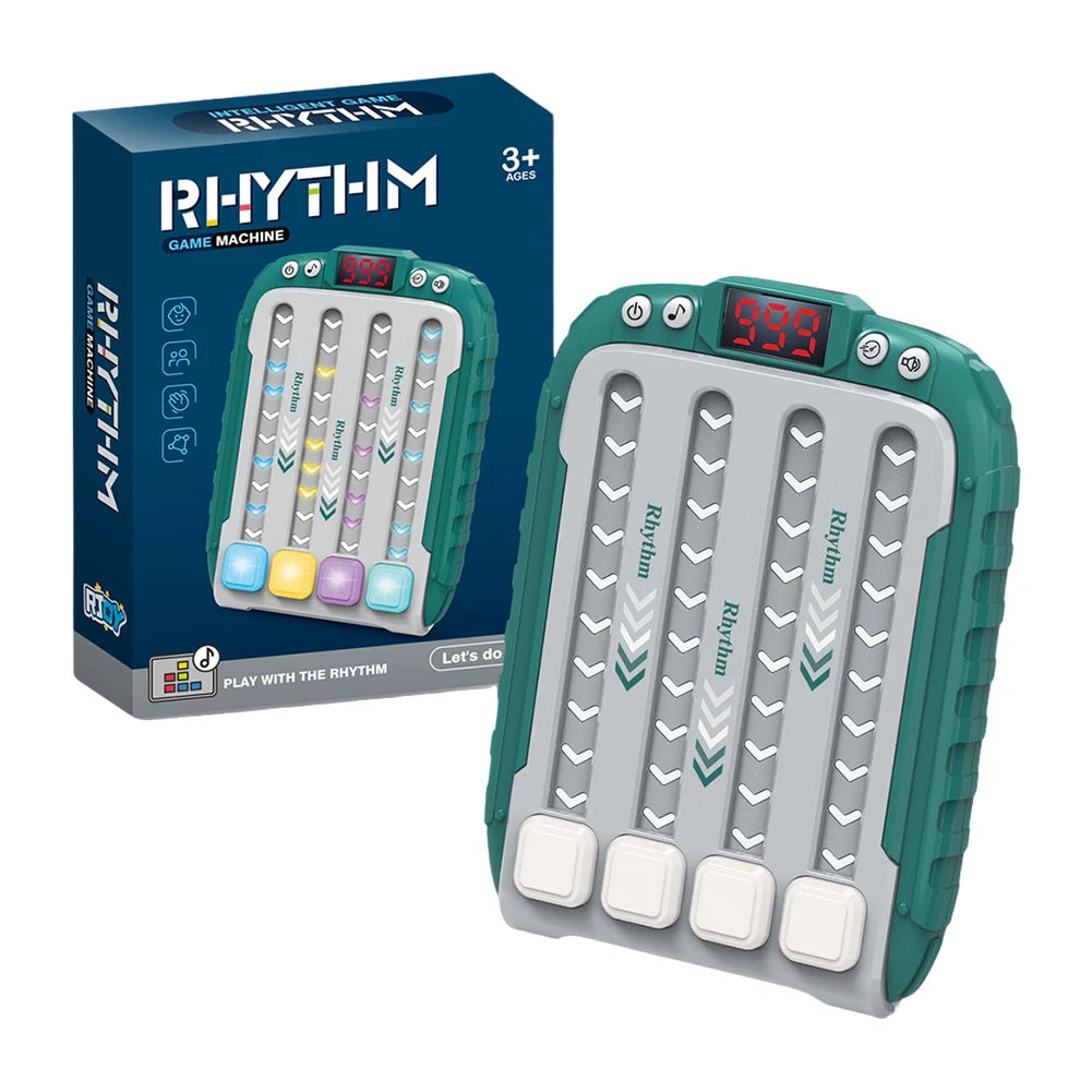 Interactive Handheld Rhythm Game Machine Travel Toy Rhythm Handheld Console Game Birthday Christmas Gifts for Kids