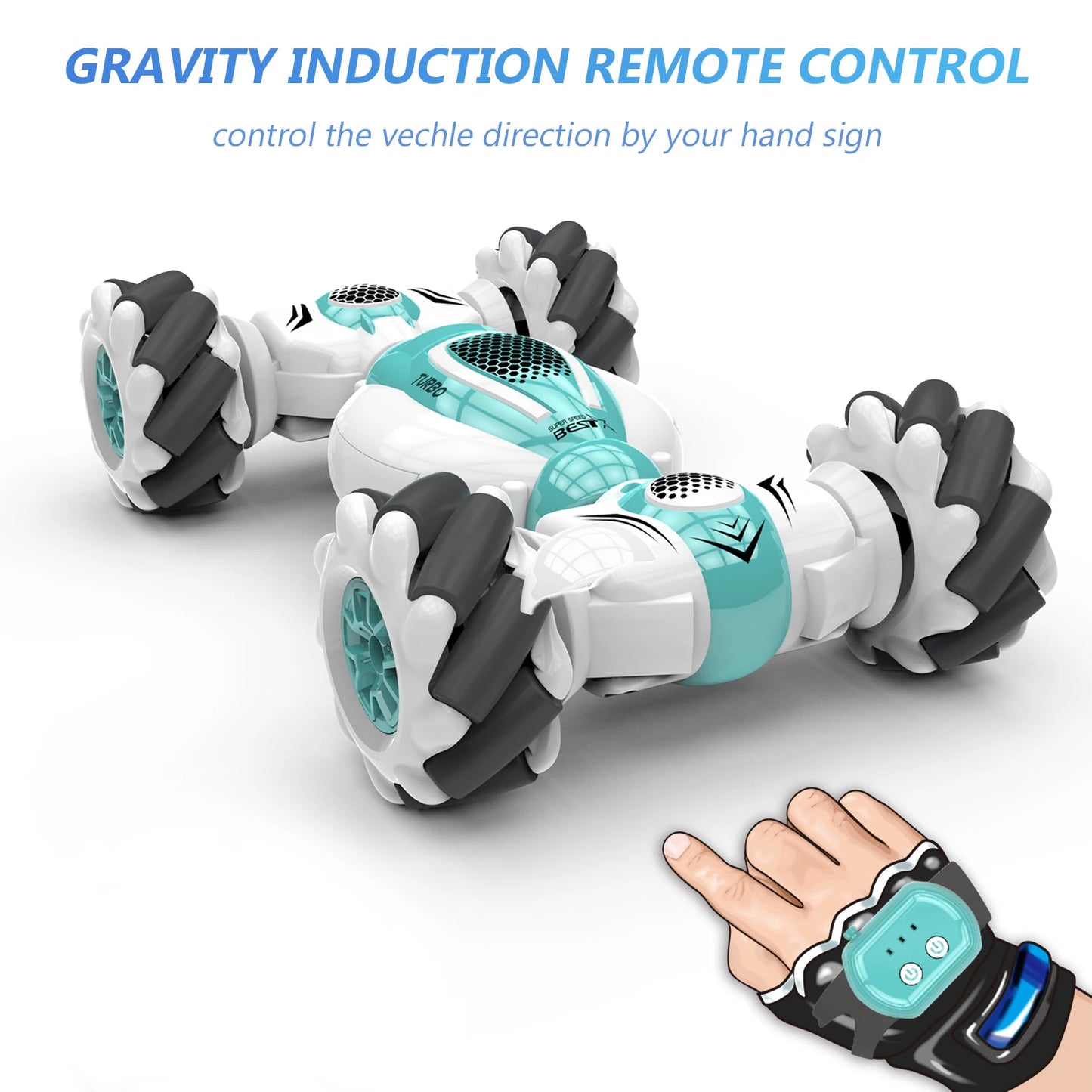 S-012 RC Stunt Car Remote Control Watch Gesture Sensor Deformable Electric Toy Cars New2.4GHz 4WD Rotation kids Christmas gifts