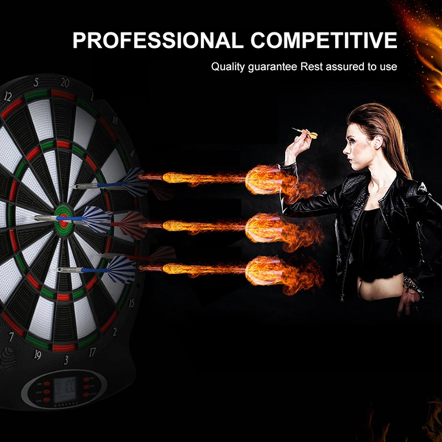 1pc Electronic Games Professional Electronic Hanging Dartboard LCD Scoring Indicator Game With Darts target games