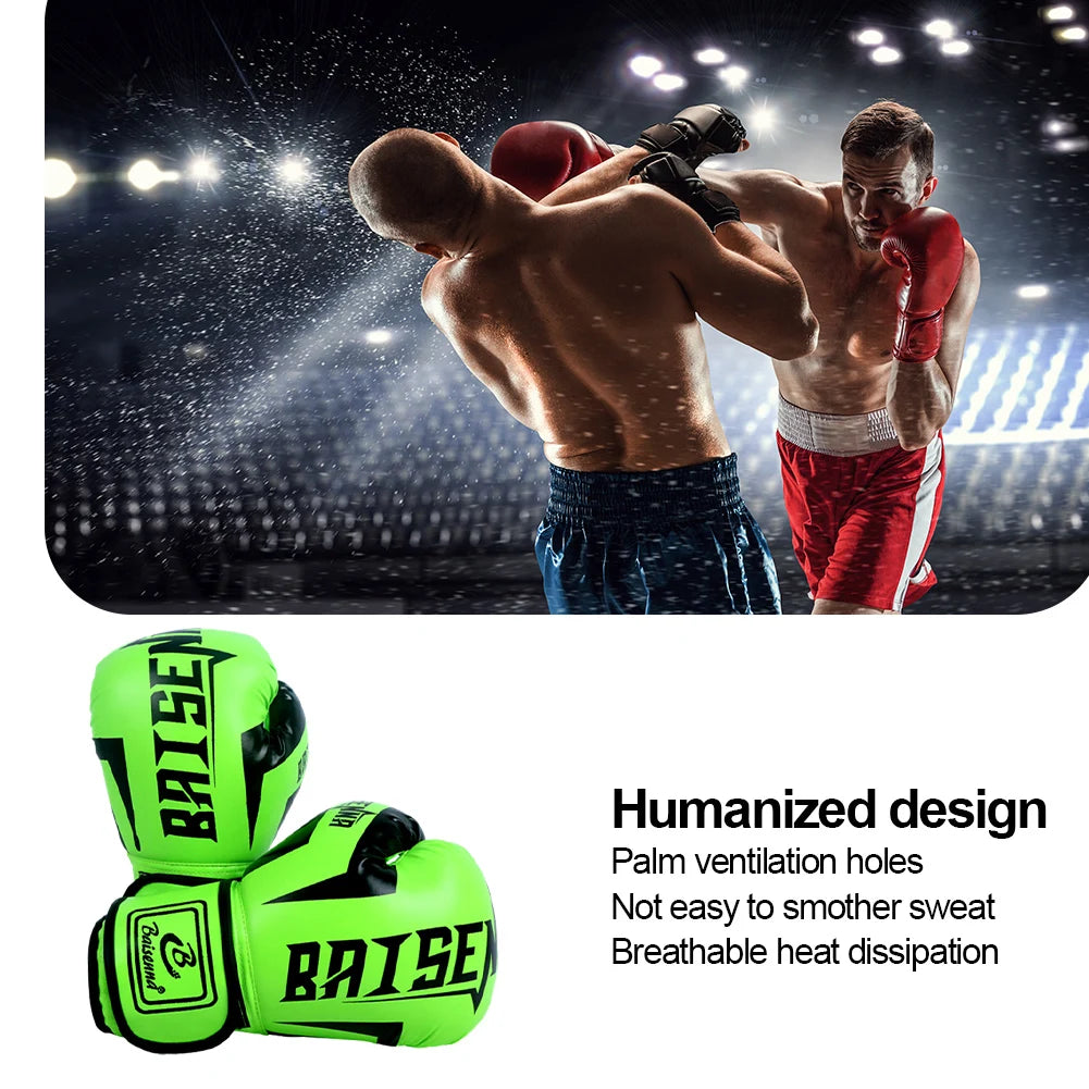 PU Boxing Training Gloves Wearable Hand Protective Gloves Tear Resistant Breathable Durable One Time Forming for Adult Children