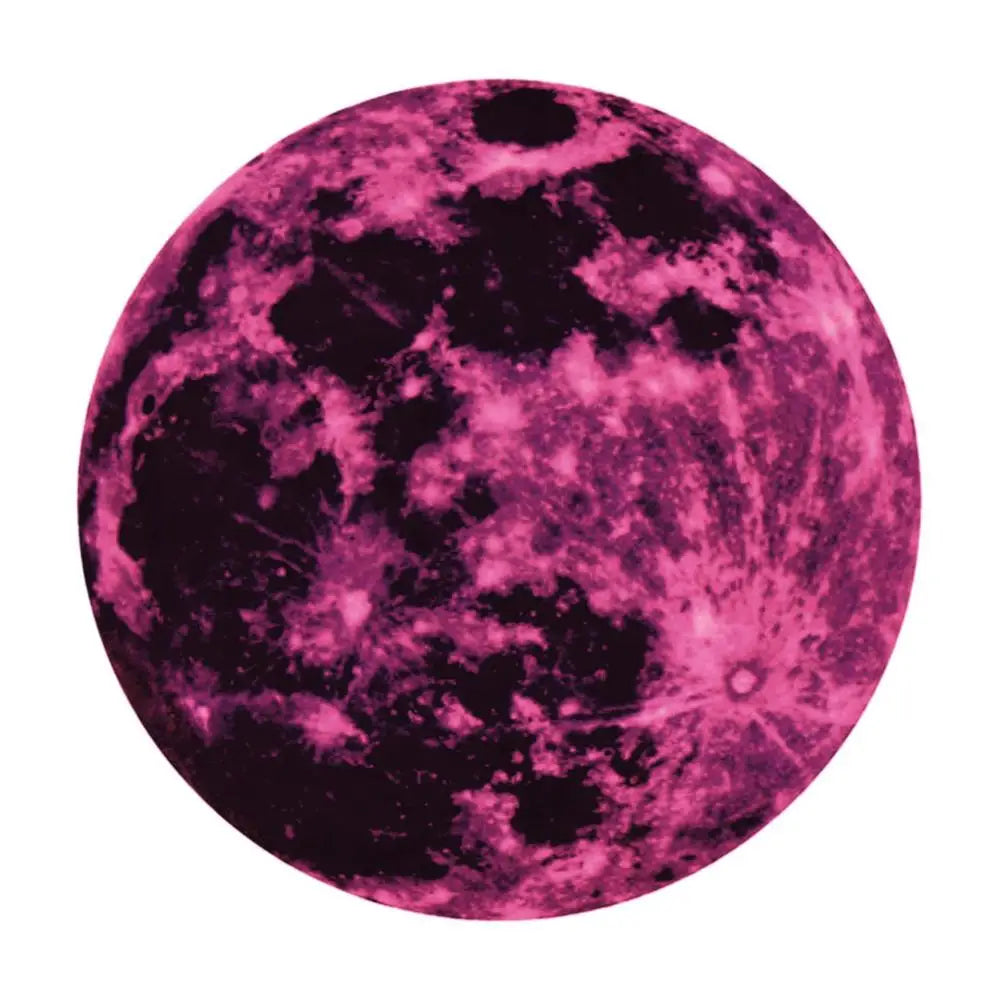 5/12/20/30/40CM Luminous Moon Wall Stickers Aesthetic PVC Fluorescent Self-Adhesive Decal Home Living Room Bedroom Wallpaper