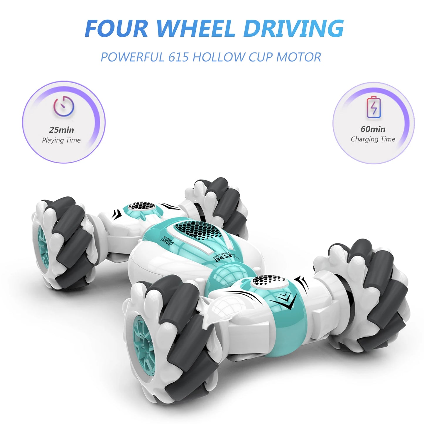 S-012 RC Stunt Car Remote Control Watch Gesture Sensor Deformable Electric Toy Cars New2.4GHz 4WD Rotation kids Christmas gifts