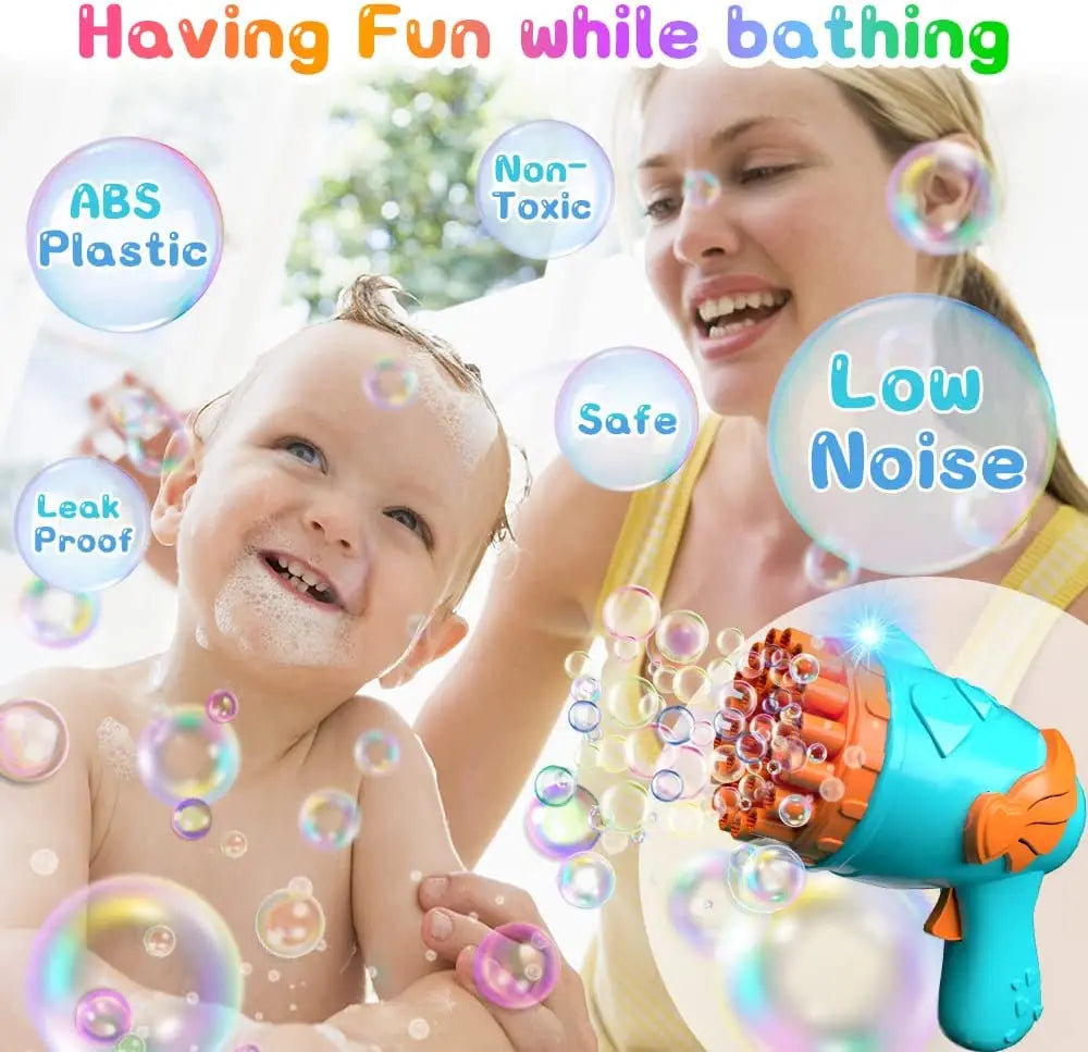 Bubble Machine with Lights Bubble Gun Toys for Kids Summer Toy Gift for Outdoor Indoor Birthday Wedding Party Kids Toys