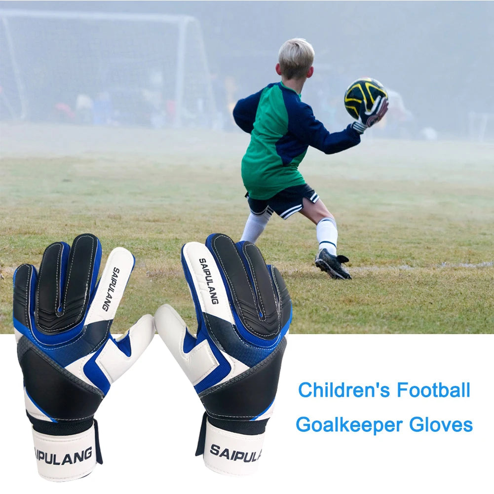 Professional Goalkeeper Gloves Adults Kids Football Soccer Goalie Gloves Non-slip Thicken Latex Keeper Glove Finger Protection