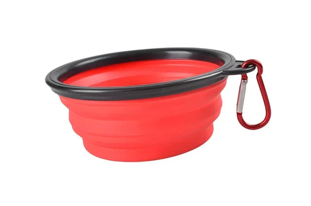 New 1000ml Large Collapsible Dog Pet Folding Silicone Bowl Outdoor Travel Portable Puppy Food Container Feeder Dish Bowl