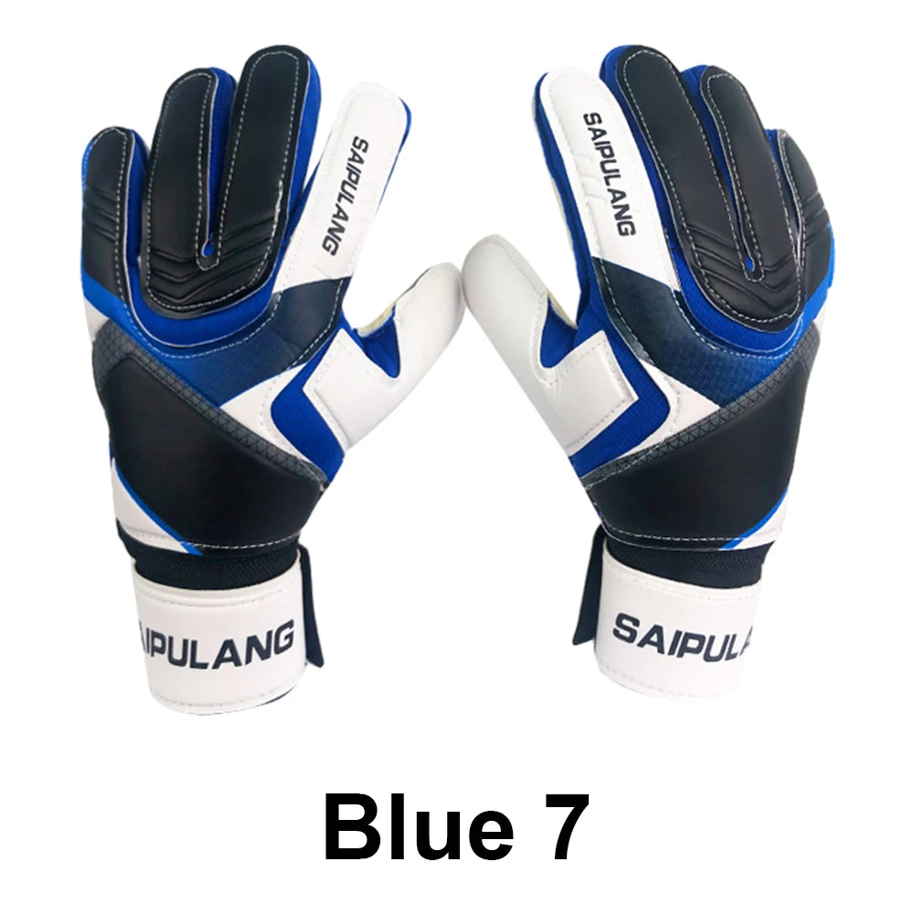 Professional Goalkeeper Gloves Adults Kids Football Soccer Goalie Gloves Non-slip Thicken Latex Keeper Glove Finger Protection