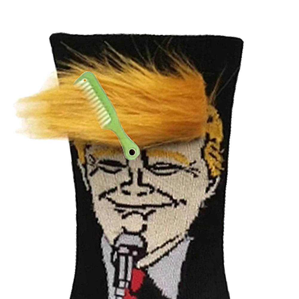 2024 President Donald Trump Spoof Funny Socks Streetwear Hip Hop Crew Socks Donald Trump Socks Novelty Funny Socks for Men Women