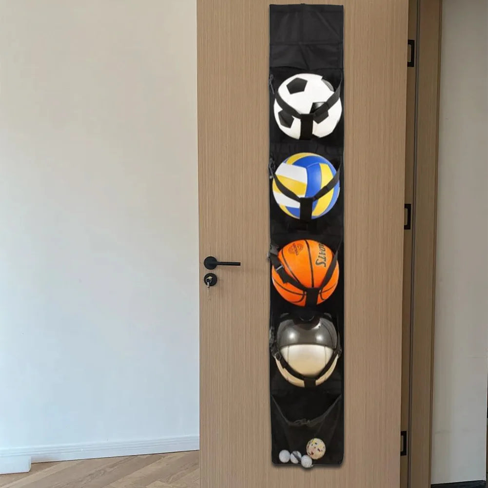 Hanging Sports Equipment Organizer Foldable Garage Sports Ball Storage for Basketball Football Volleyball Tennis Soccer