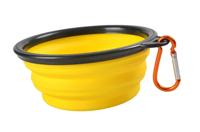 New 1000ml Large Collapsible Dog Pet Folding Silicone Bowl Outdoor Travel Portable Puppy Food Container Feeder Dish Bowl